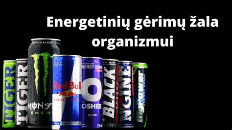 Energetinių gėrimų sudėtinių dalių grafikas