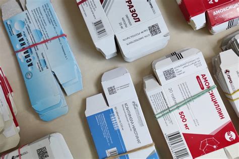 antihistamininių vaistų pakuotės