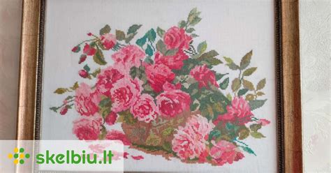 kryželiu siuvinėtas užvalkalas