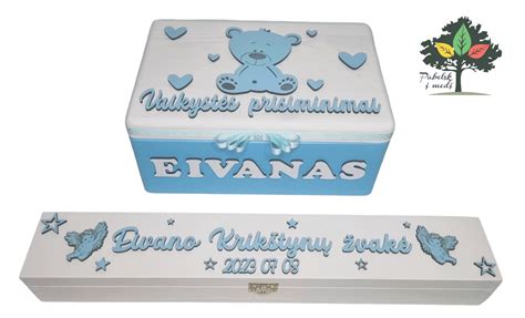 Naujagimio juostelė berniukui su meškiuku