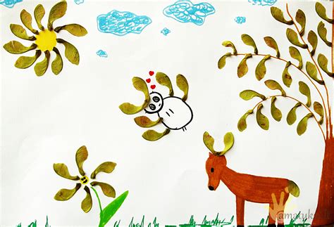 vaikų piešinys su saulėta pieva ir tvora