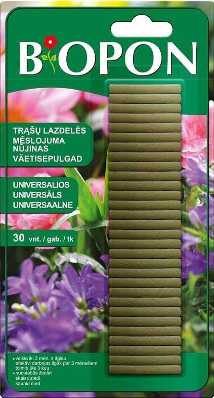 trąšų lazdelės vazone