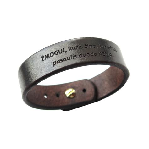 plieninė apyrankė su užrašu