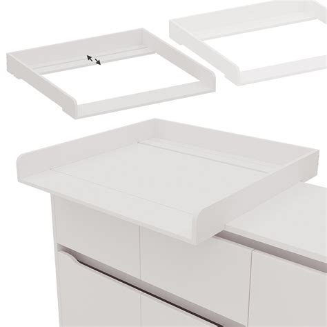 Baltas PVC vystymo stalas su integruota vonia ir laikymo lentynomis