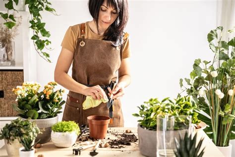 Mažos vazonėliuose augančios sultingos gėlės kaip segnaposto