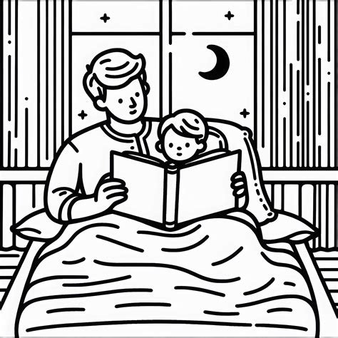 tėvas skaito pasaką vaikui