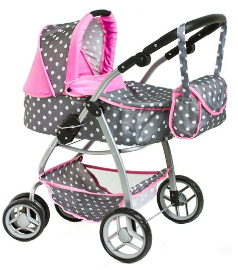 Woopie lėlių vežimėlis žalios ir oranžinės spalvos