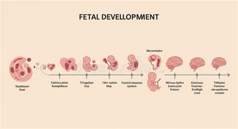 Diagram illustrating fetal brain development