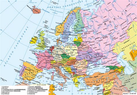 Europos žemėlapis su krūties vėžio sergamumo rodikliais