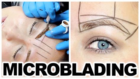 Microblading procedure steps infographic