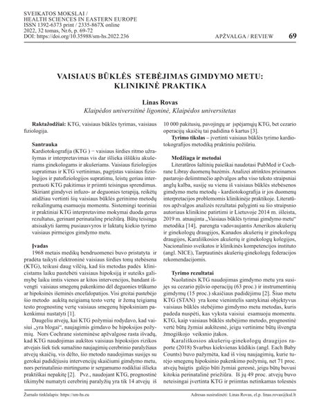vaisiaus augimo stebėjimas