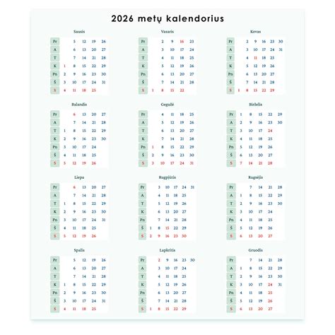 Senovinis kalendorius su pavaizduotais savaitės dienų pavadinimais