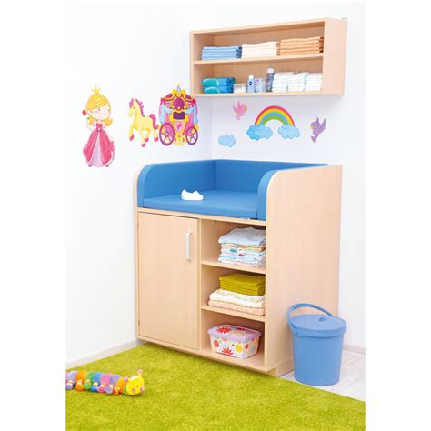 Vaikiškas vystymo staliukas su laikymo lentynomis