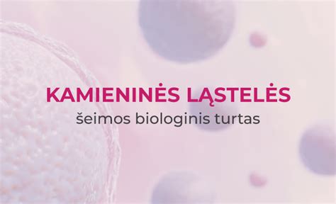 kamieninių ląstelių išsaugojimas