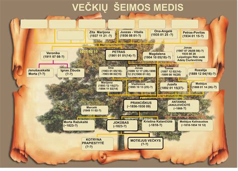 Šeimos medis su keliais įpėdinių laipsniais