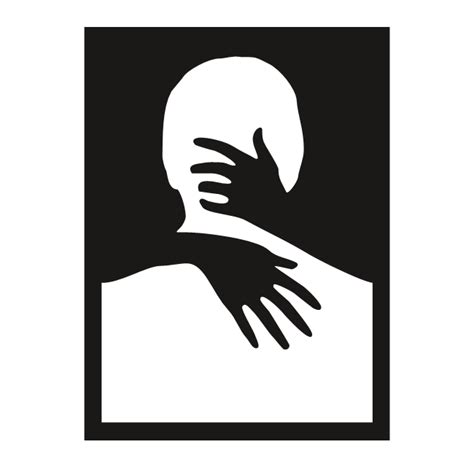 simbolinis dviejų rankų apkabinimas, reiškiantis palaikymą