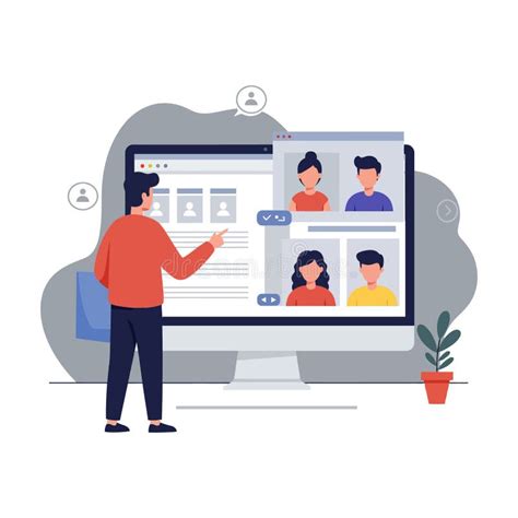 Illustration of a person interacting with a computer screen, showing personalized content