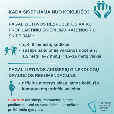 Infografika: Kokliušo apsaugos grandinė nuo nėštumo iki kūdikystės