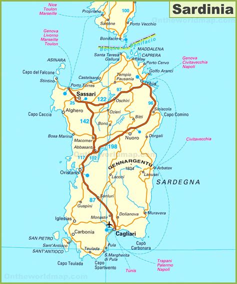 Sardinia road map