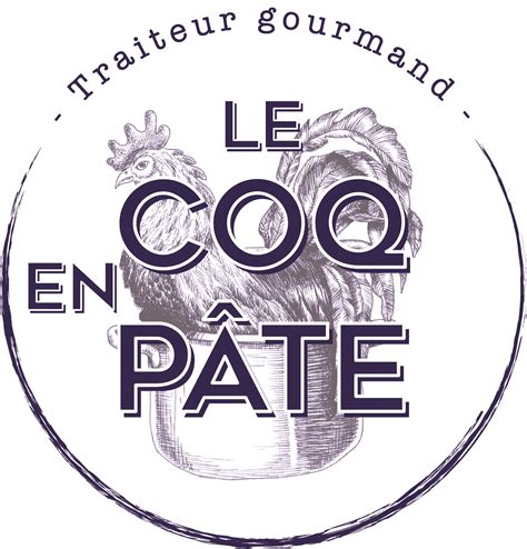 Coq en Pâte logotipas ir gaminių asortimentas