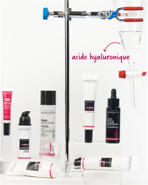 diagrama, rodanti skirtingų dydžių hialurono molekules ir jų poveikį odos sluoksniams