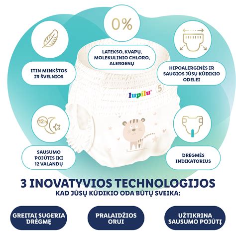sauskelnių dydžių palyginimas
