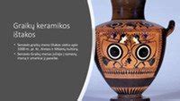 senovės graikų keramika su pelės atvaizdu