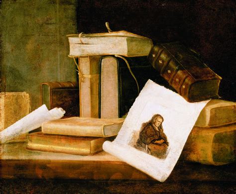 Renesanso mokslininkas su knygomis