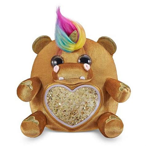 pliušinis žaislas su aukso blizgučiais