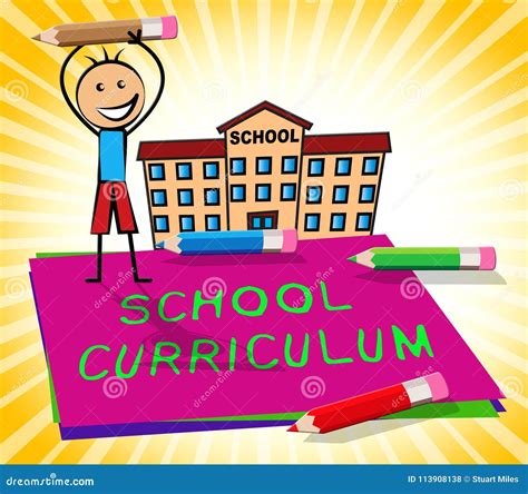 School curriculum illustration