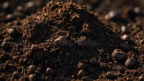 Close-up of rich, dark volcanic soil