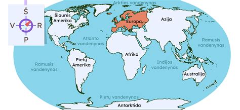 Europa žemėlapyje su pristatymo terminų indikacija