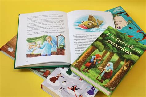 Puslapis iš vaikų knygos su spalvingomis iliustracijomis