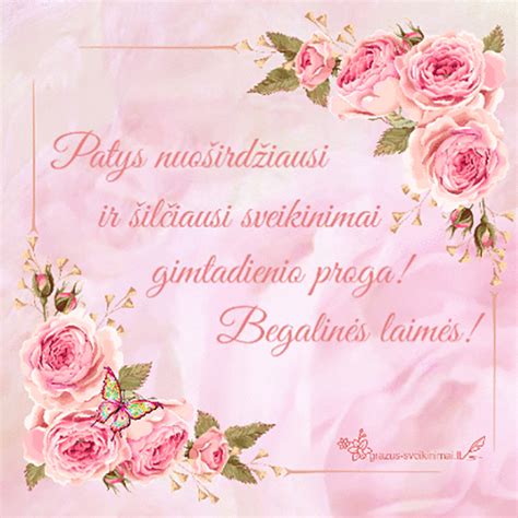 mergaitės gimtadienio atvirukas su gėlėmis