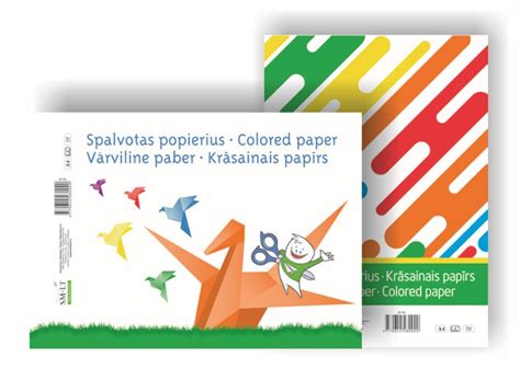 Įvairių rūšių spalvotas popierius ir krepinis popierius