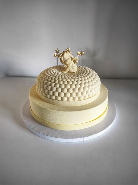 krikštynų tortas berniukui su angeliuku