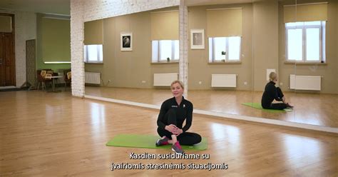 Masažo ir kvėpavimo pratimų iliustracija