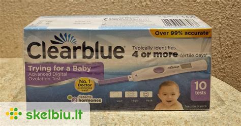 Clearblue ovuliacijos testo rezultatai: tuščias ratas, mirksintis veidelis, pastovus veidelis