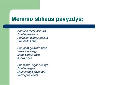 CSS stiliaus elementų pavyzdys