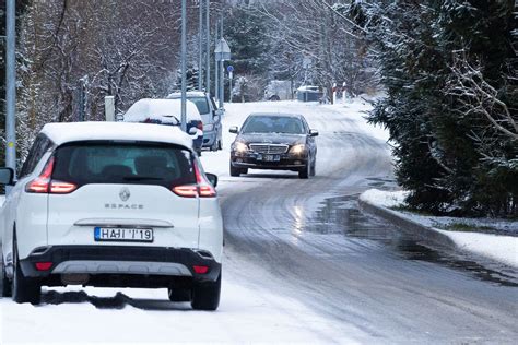 Sniego užklotas Stokholmo gatvė