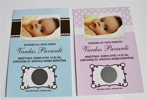 Kvietimų į krikštynas kainų lentelė