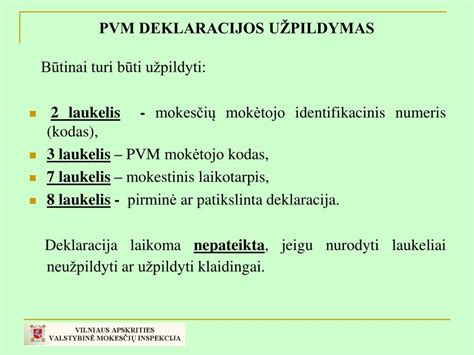 Mokesčių deklaracijos forma