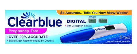 Clearblue skaitmeninio nėštumo testo su savaitės indikatoriumi ekrano vaizdas