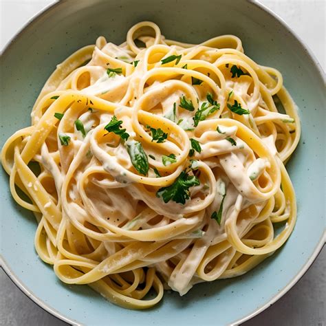 fettuccine makaronai su sviestu ir sūriu