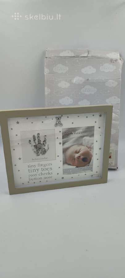 Sidabrinis rėmelis kūdikiui su gyvūnų motyvais