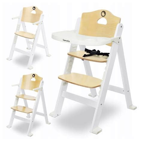 Medinė maitinimo kėdė su vaiku