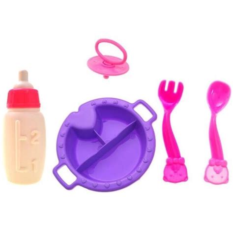 lėlės priedai - buteliukas, čiulptukas, naktipuodis