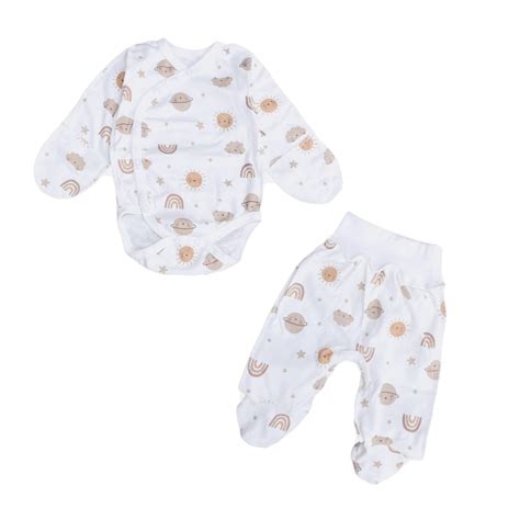 Naujagimio drabužėlių rinkinys su ekologiška medvilne