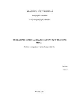 Šiuolaikinės šeimos samprata