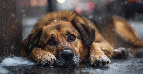 Šuo miega ant žemos, minkštos lovelės